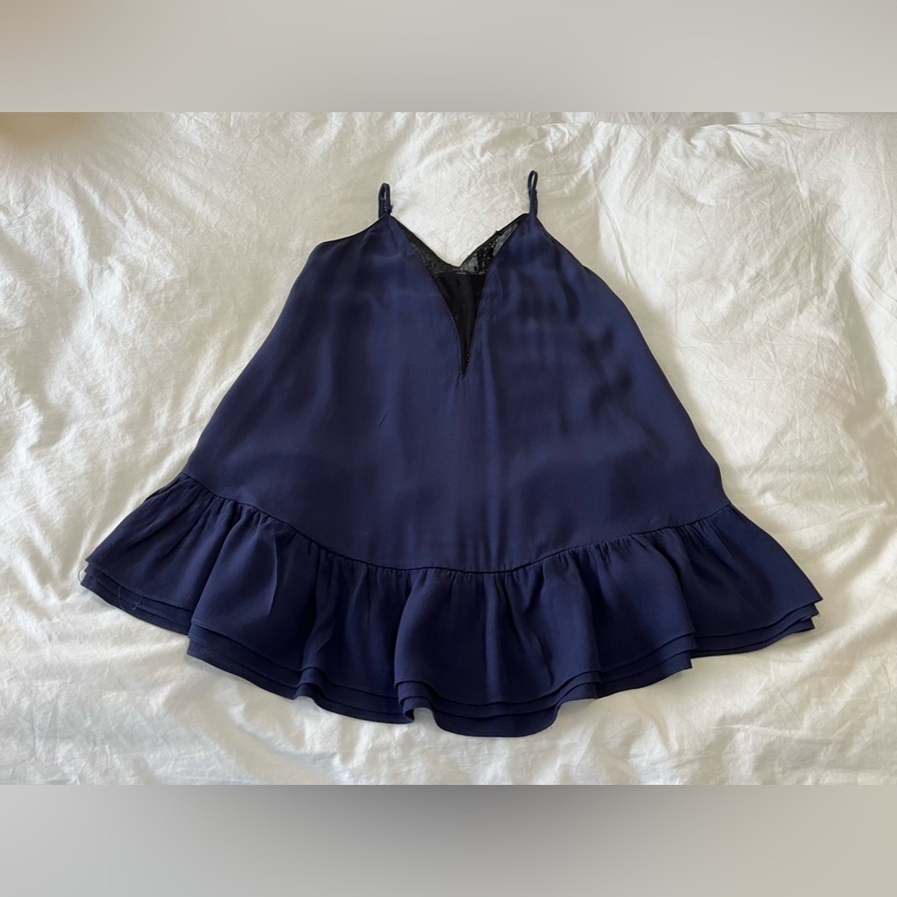 Lovers + Friends | Women’s SZ XS | Tempting Dress | Sapphire Blue Black Lace
